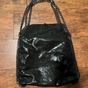 Black Chain Stella McCartney Style Shoulder Bag Purse